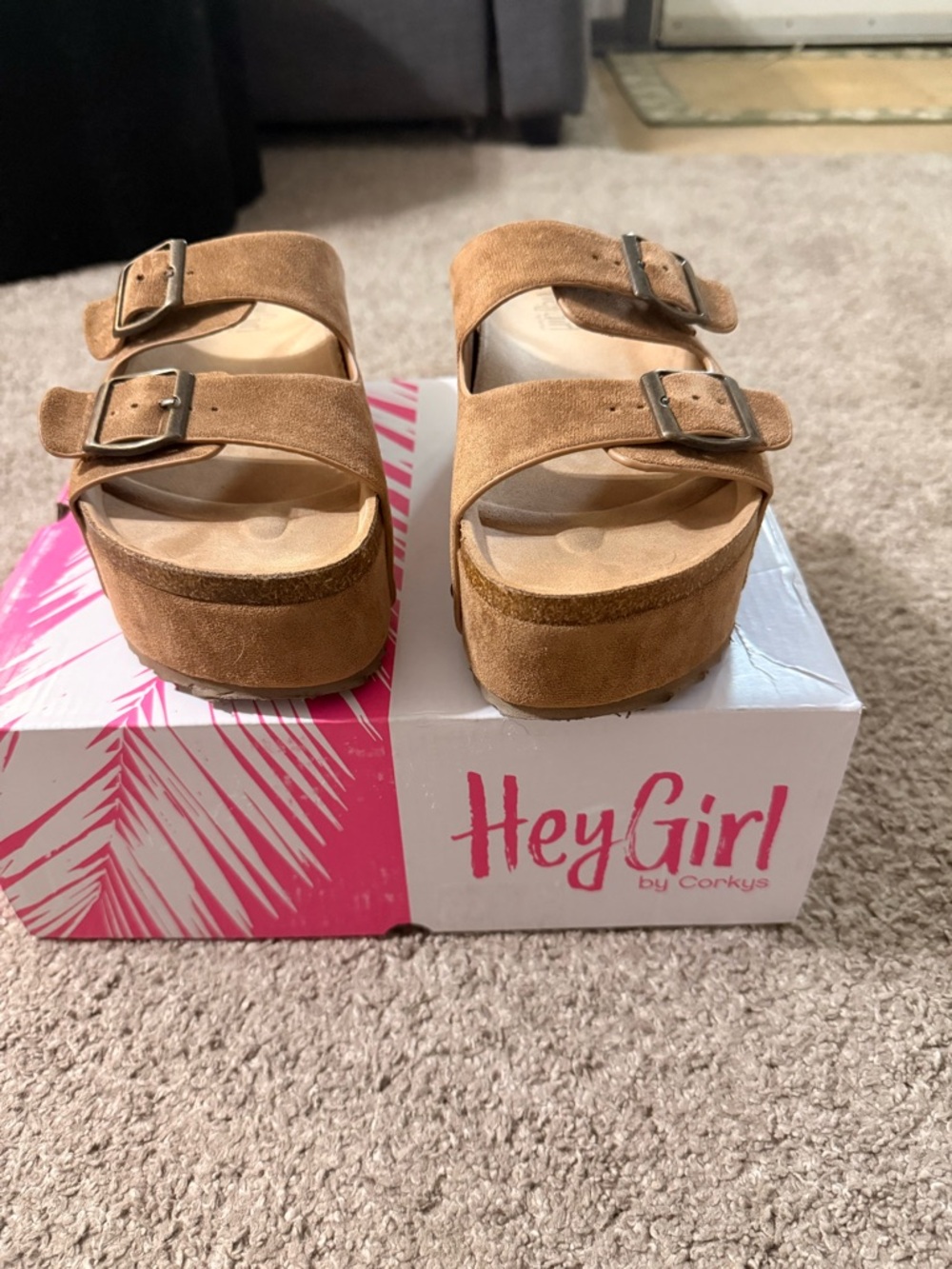 Corky’s Cognac Platform Slide Sandals - Women's - Picture 5 of 12
